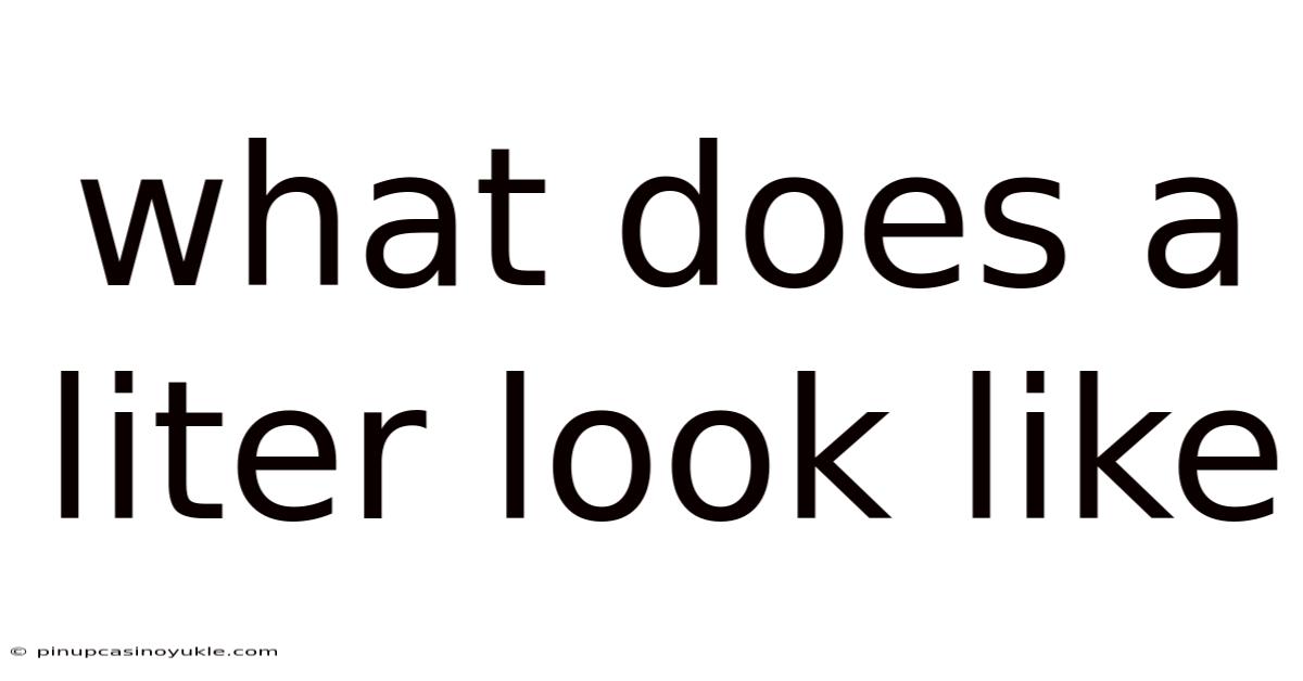 What Does A Liter Look Like