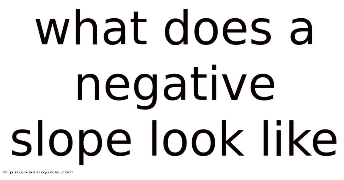 What Does A Negative Slope Look Like