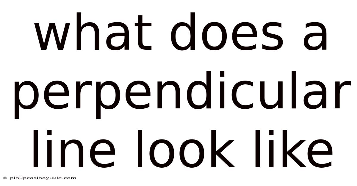 What Does A Perpendicular Line Look Like