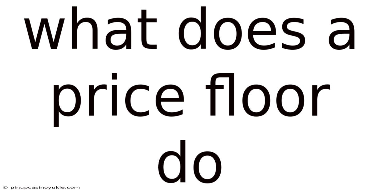 What Does A Price Floor Do