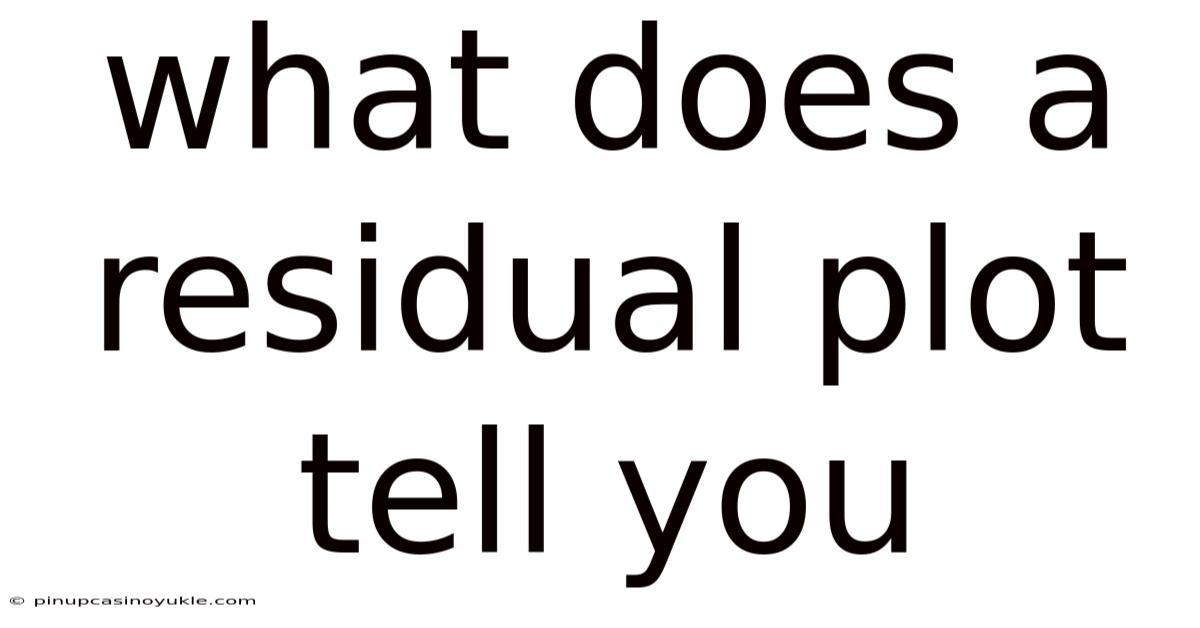 What Does A Residual Plot Tell You