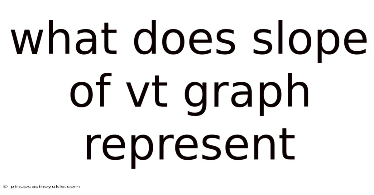 What Does Slope Of Vt Graph Represent