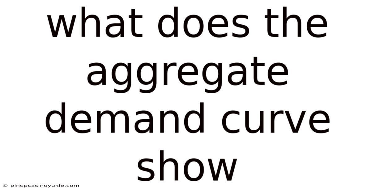 What Does The Aggregate Demand Curve Show
