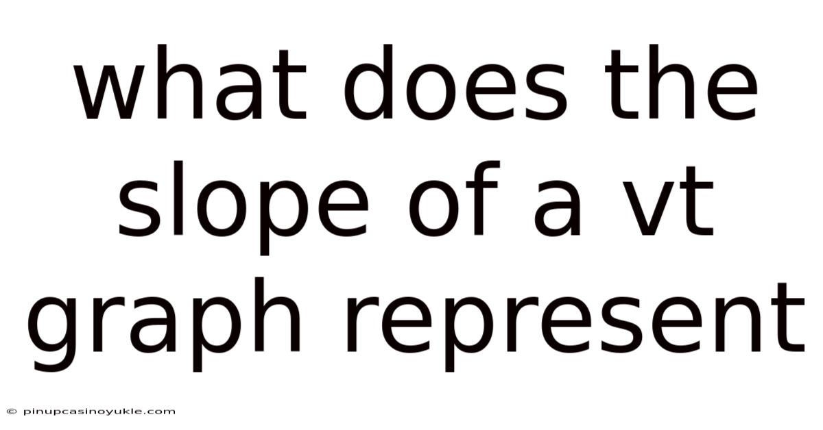 What Does The Slope Of A Vt Graph Represent