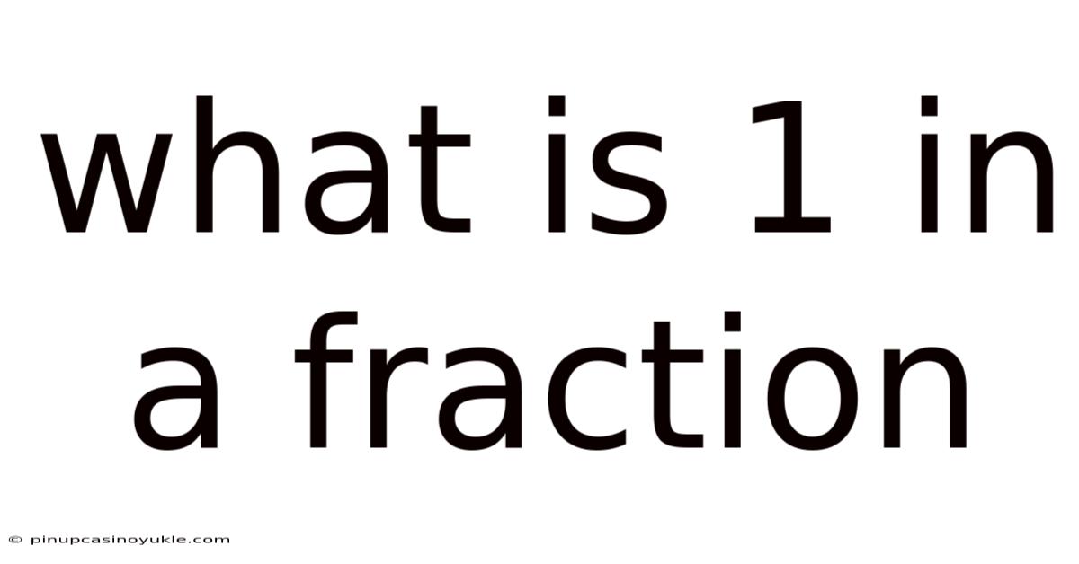 What Is 1 In A Fraction