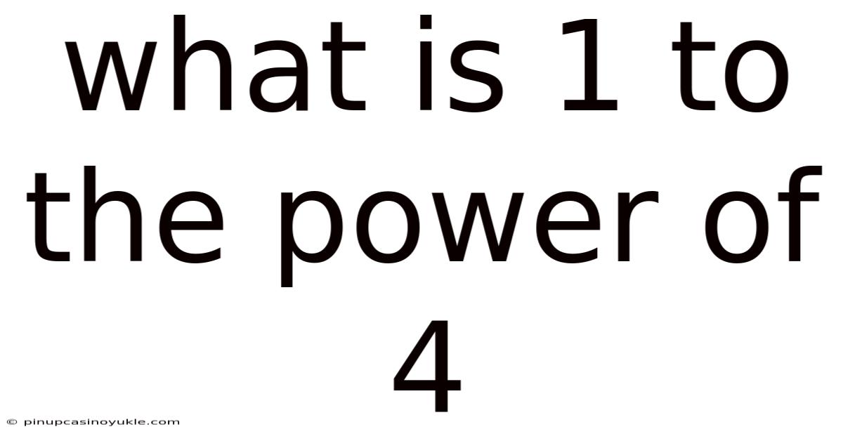What Is 1 To The Power Of 4