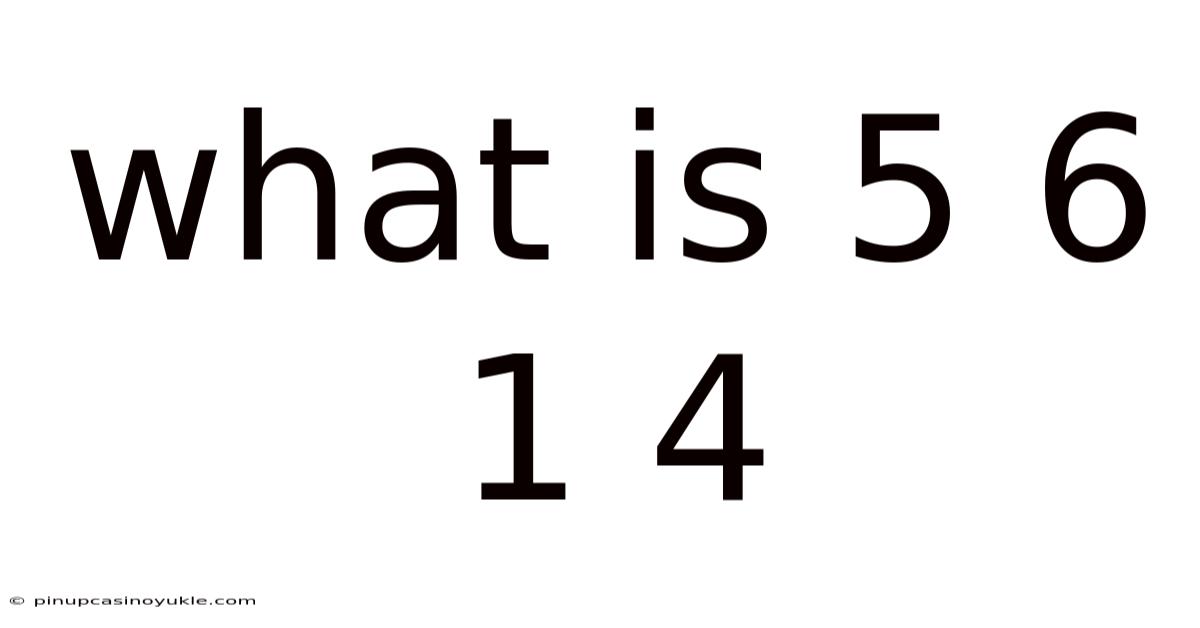What Is 5 6 1 4