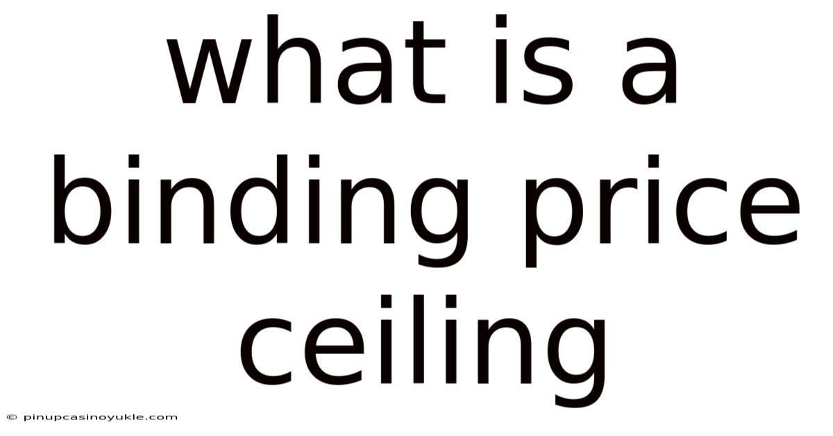 What Is A Binding Price Ceiling