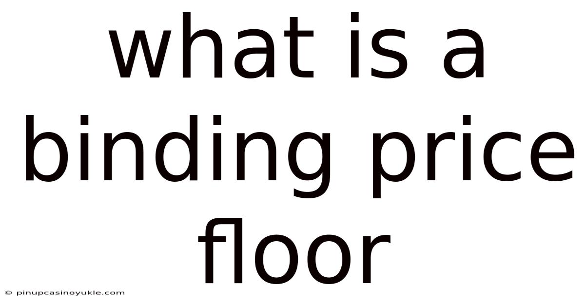 What Is A Binding Price Floor