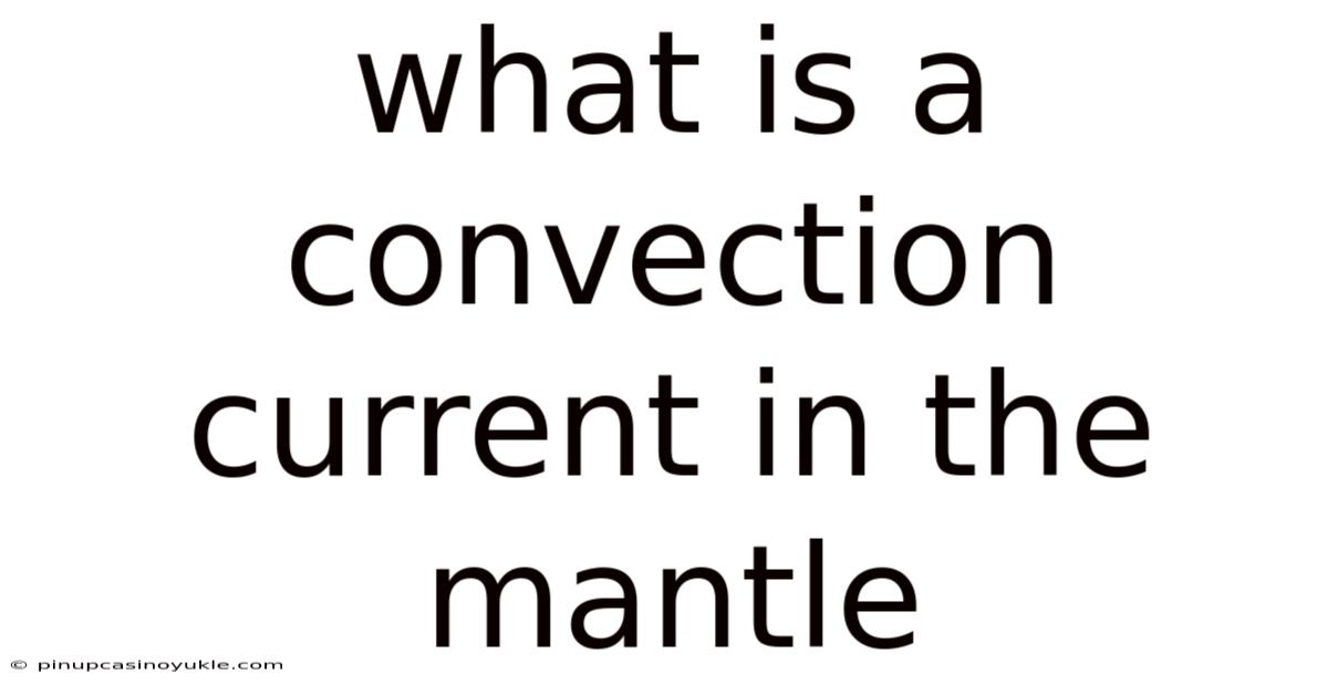 What Is A Convection Current In The Mantle