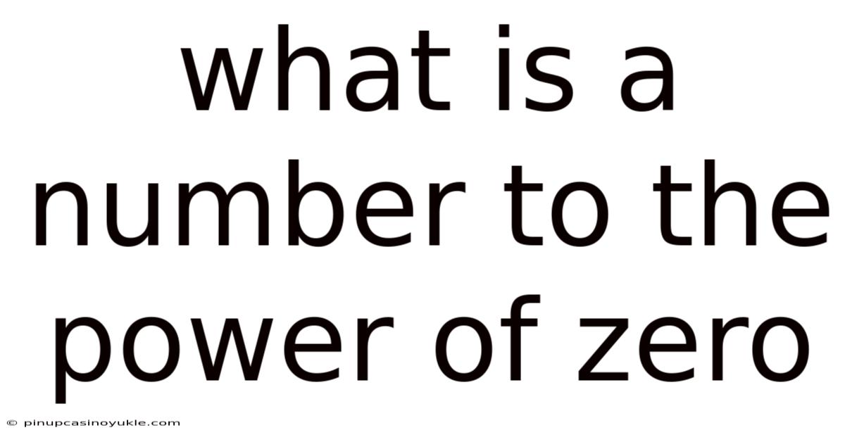 What Is A Number To The Power Of Zero