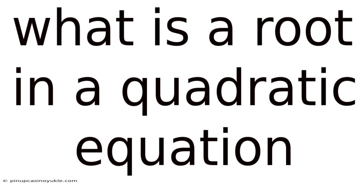 What Is A Root In A Quadratic Equation