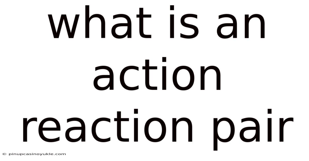 What Is An Action Reaction Pair