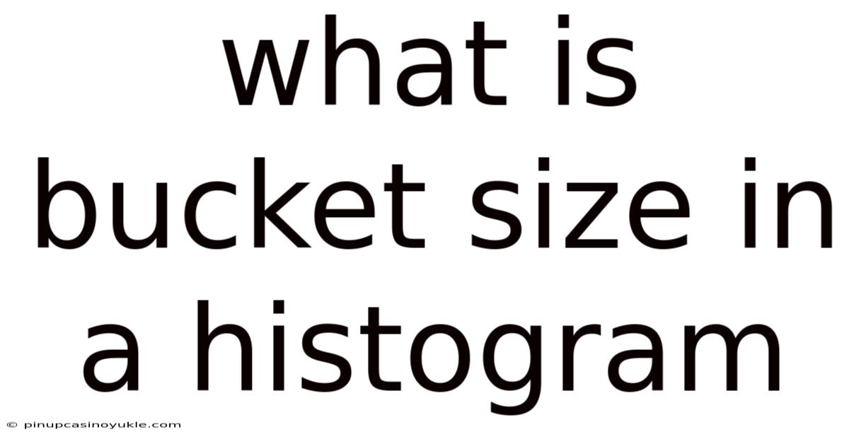 What Is Bucket Size In A Histogram