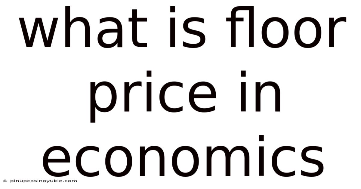 What Is Floor Price In Economics
