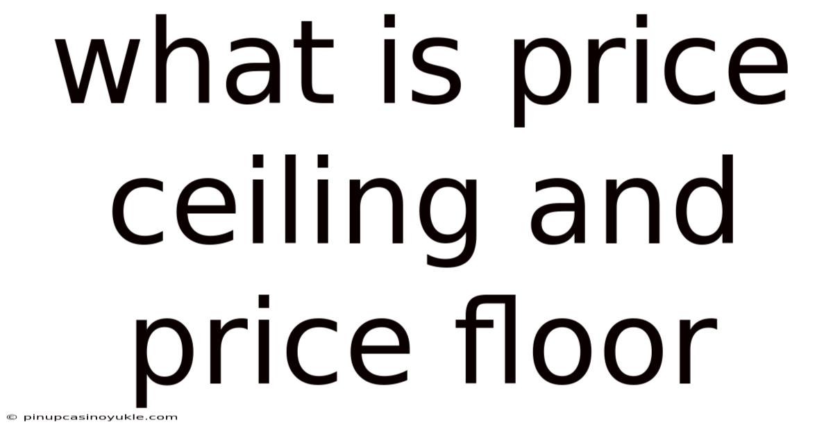 What Is Price Ceiling And Price Floor