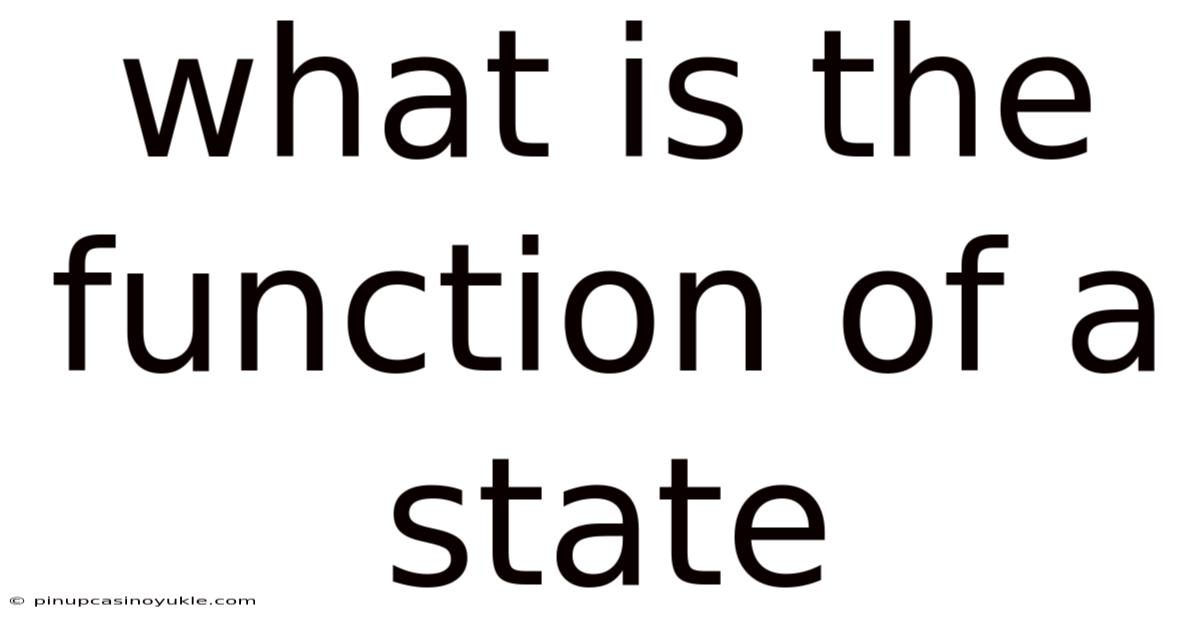 What Is The Function Of A State