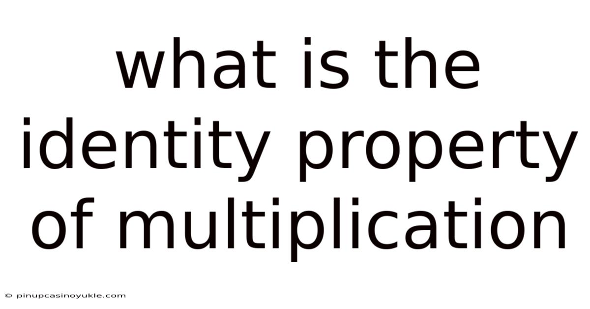 What Is The Identity Property Of Multiplication
