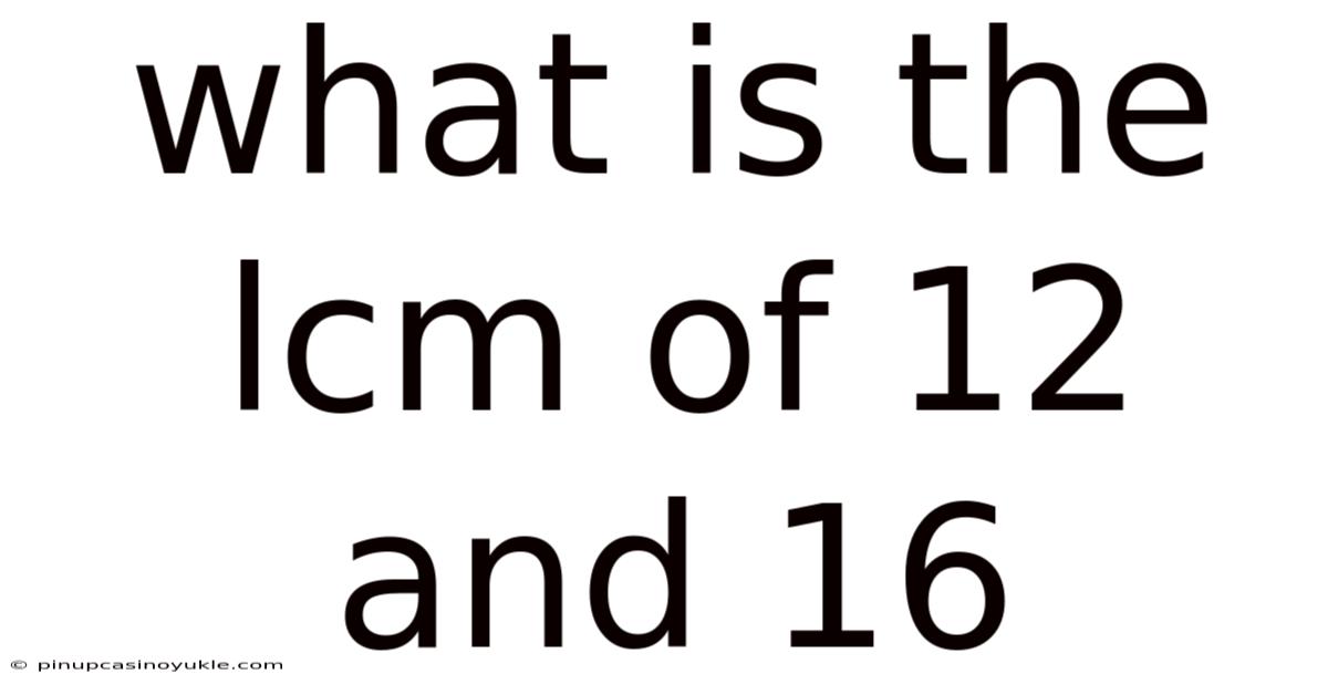 What Is The Lcm Of 12 And 16