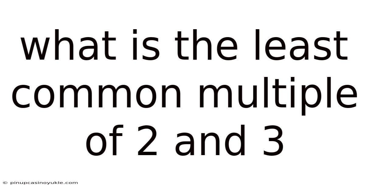 What Is The Least Common Multiple Of 2 And 3