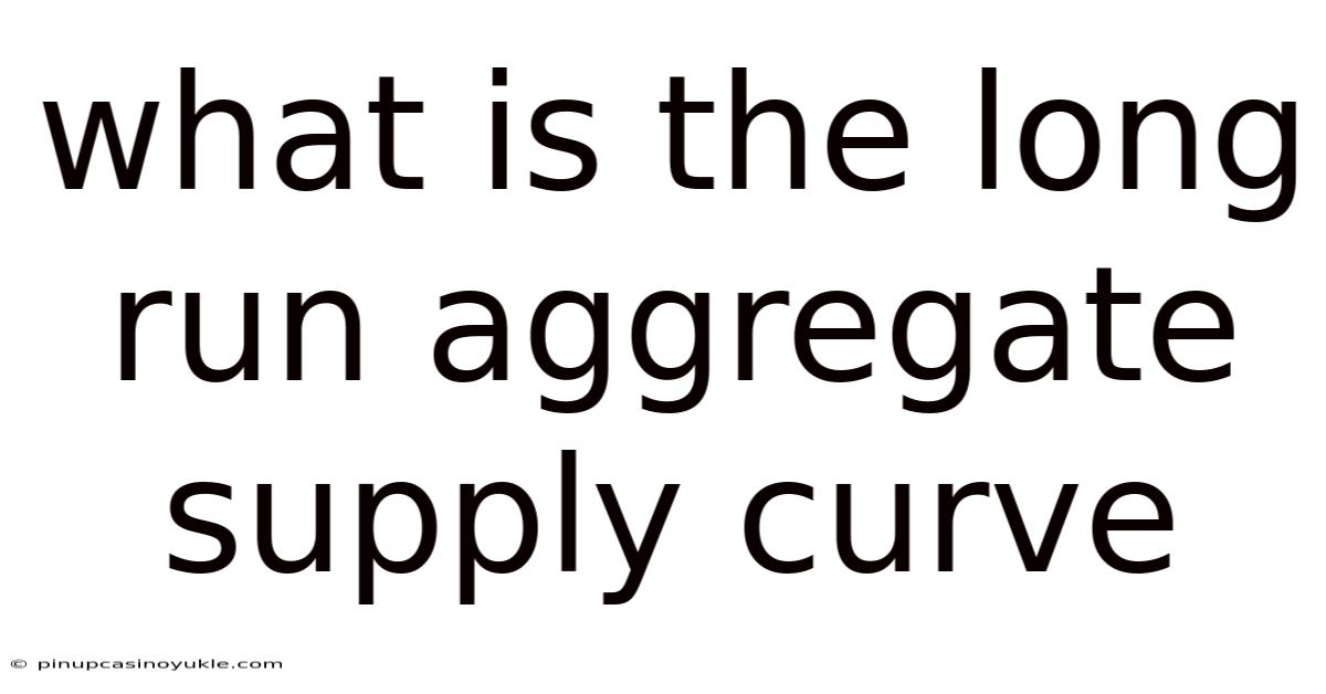 What Is The Long Run Aggregate Supply Curve