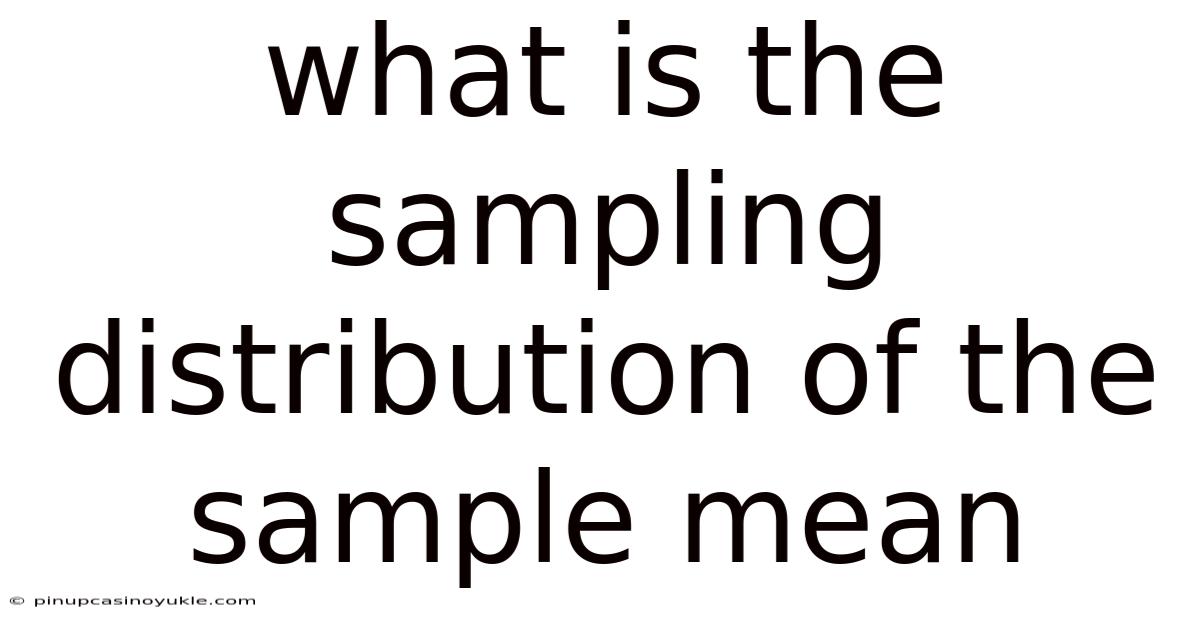 What Is The Sampling Distribution Of The Sample Mean