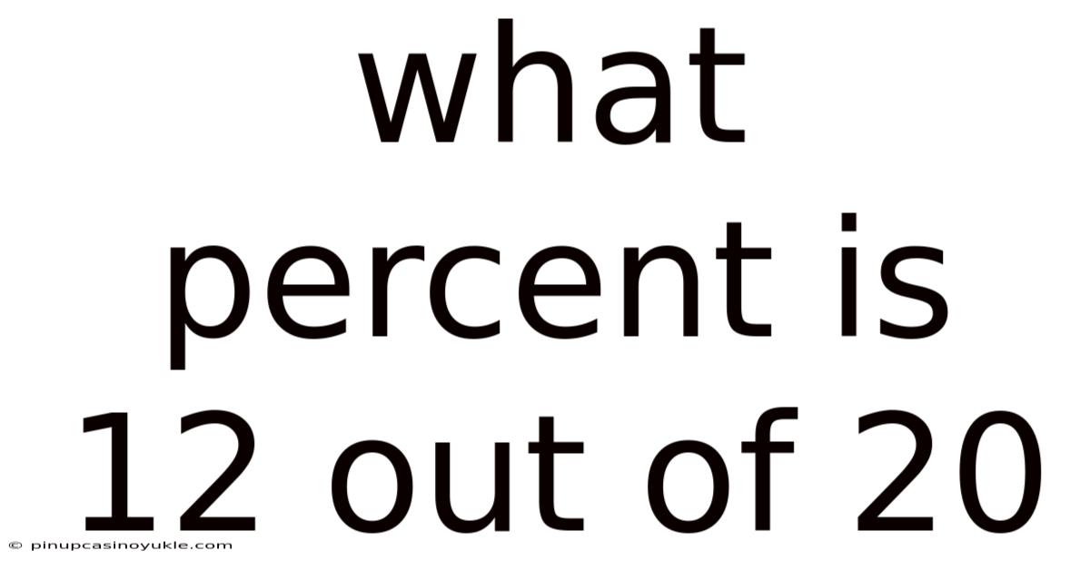 What Percent Is 12 Out Of 20