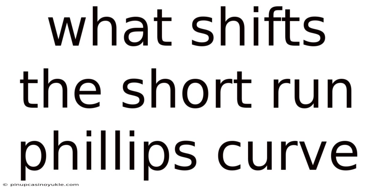 What Shifts The Short Run Phillips Curve