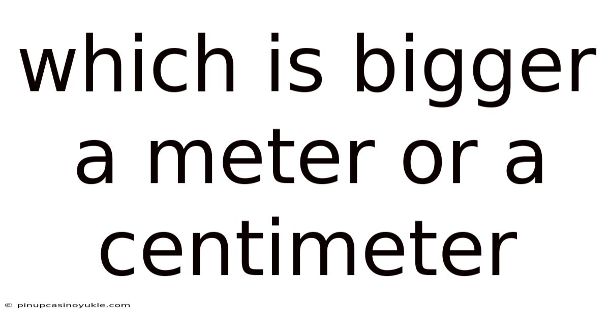Which Is Bigger A Meter Or A Centimeter