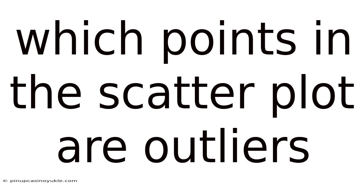 Which Points In The Scatter Plot Are Outliers