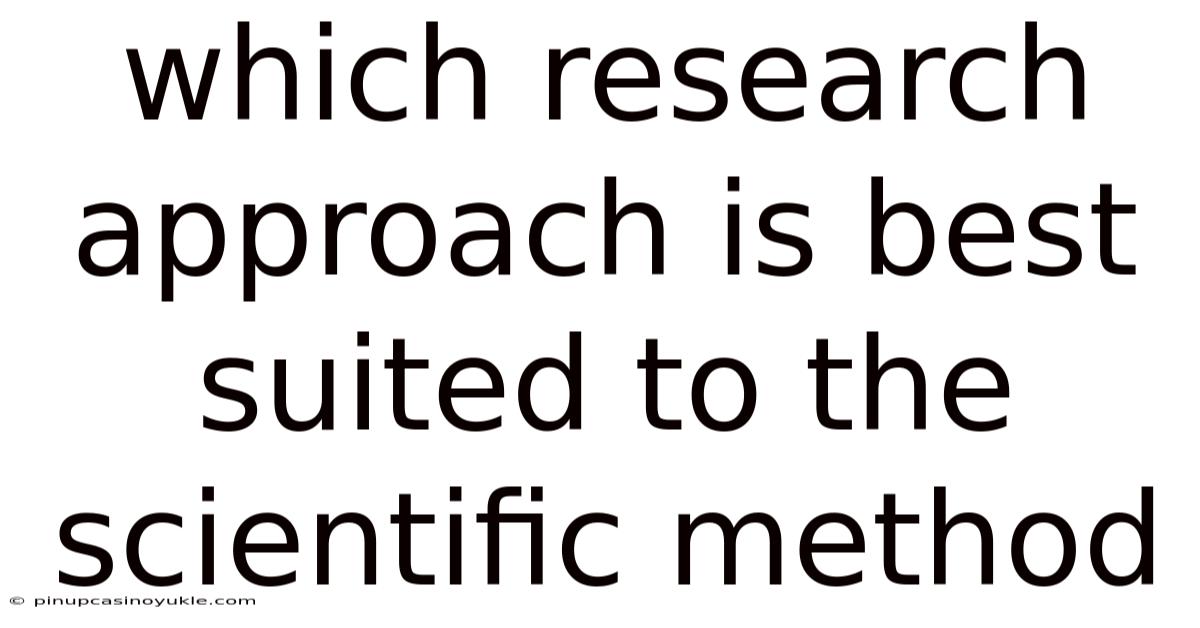 Which Research Approach Is Best Suited To The Scientific Method