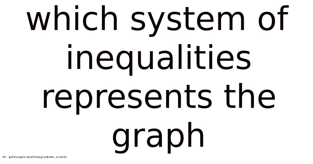 Which System Of Inequalities Represents The Graph