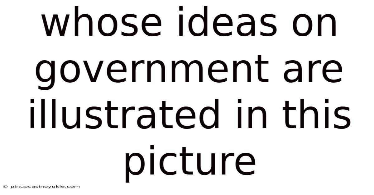 Whose Ideas On Government Are Illustrated In This Picture