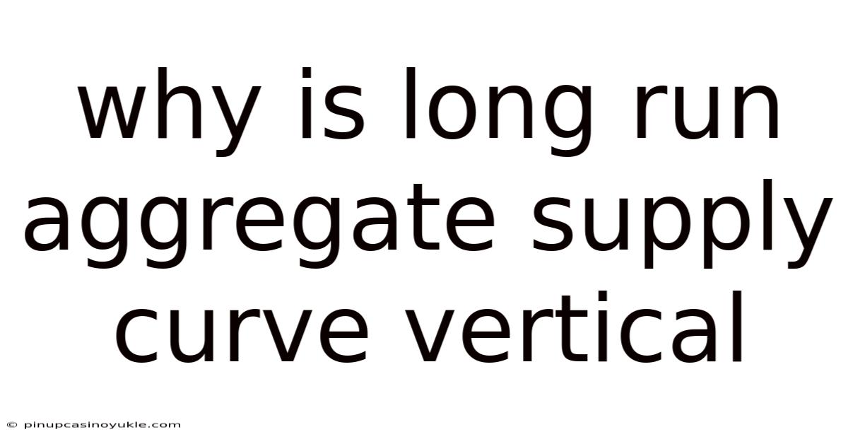 Why Is Long Run Aggregate Supply Curve Vertical