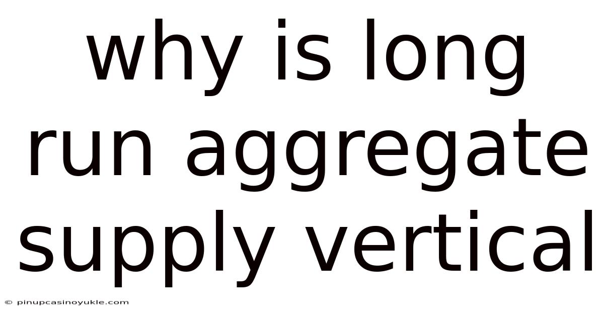Why Is Long Run Aggregate Supply Vertical